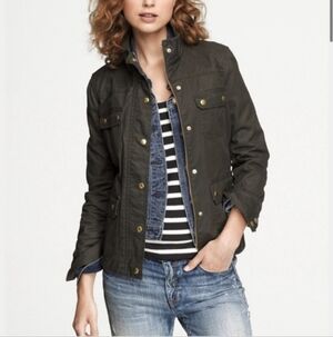 J.Crew Downtown Field Jacket Women's S Utility Preppy Olive